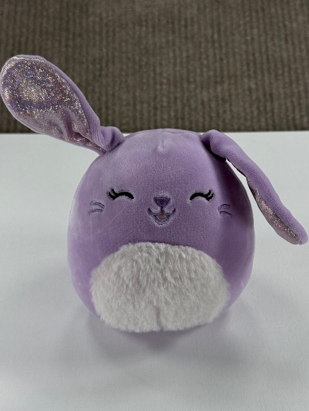 Squishmallows Bubbles the Bunny 5 Inch Purple Easter Plush Fuzzy Belly Toy